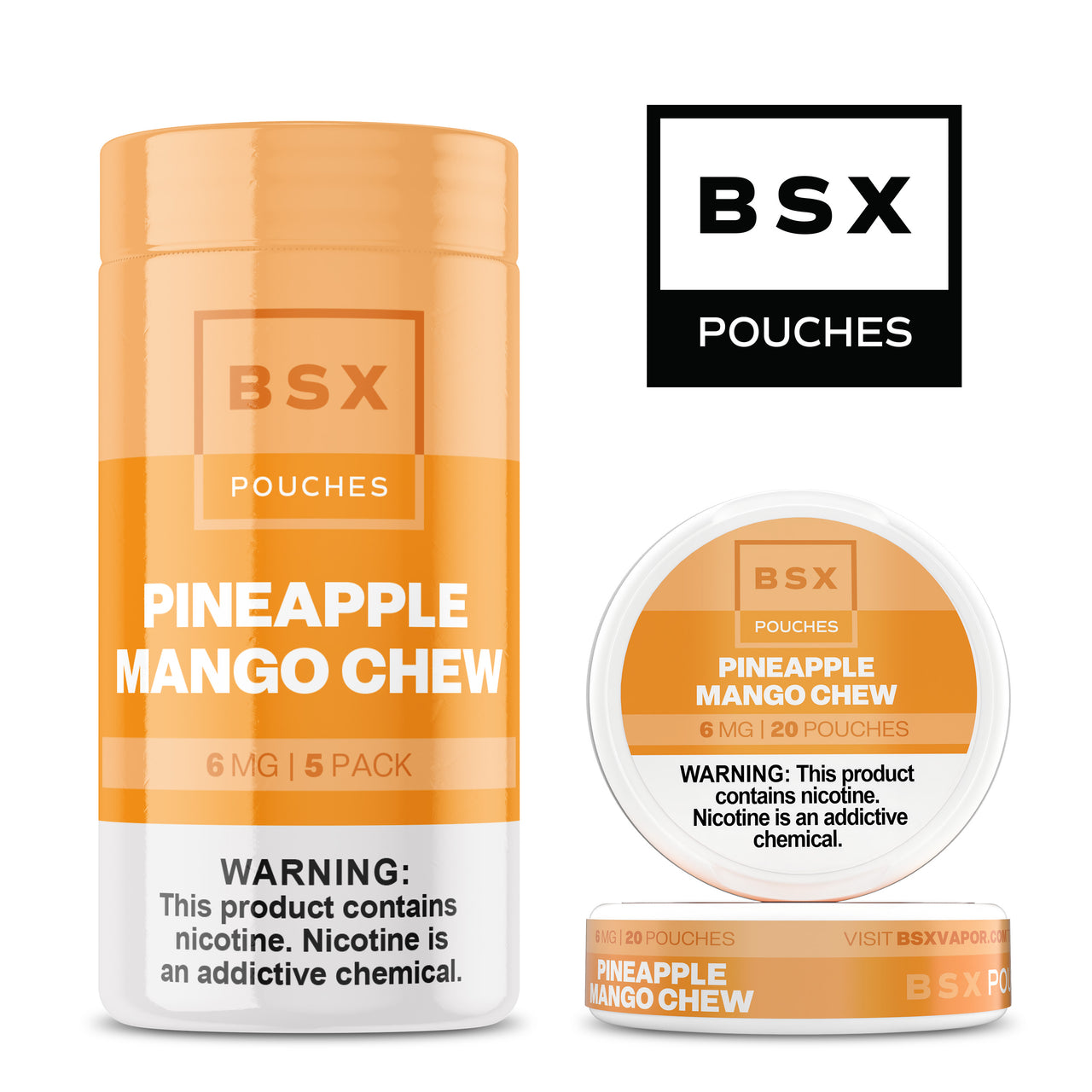 BSX Pineapple Mango Chew Pouches